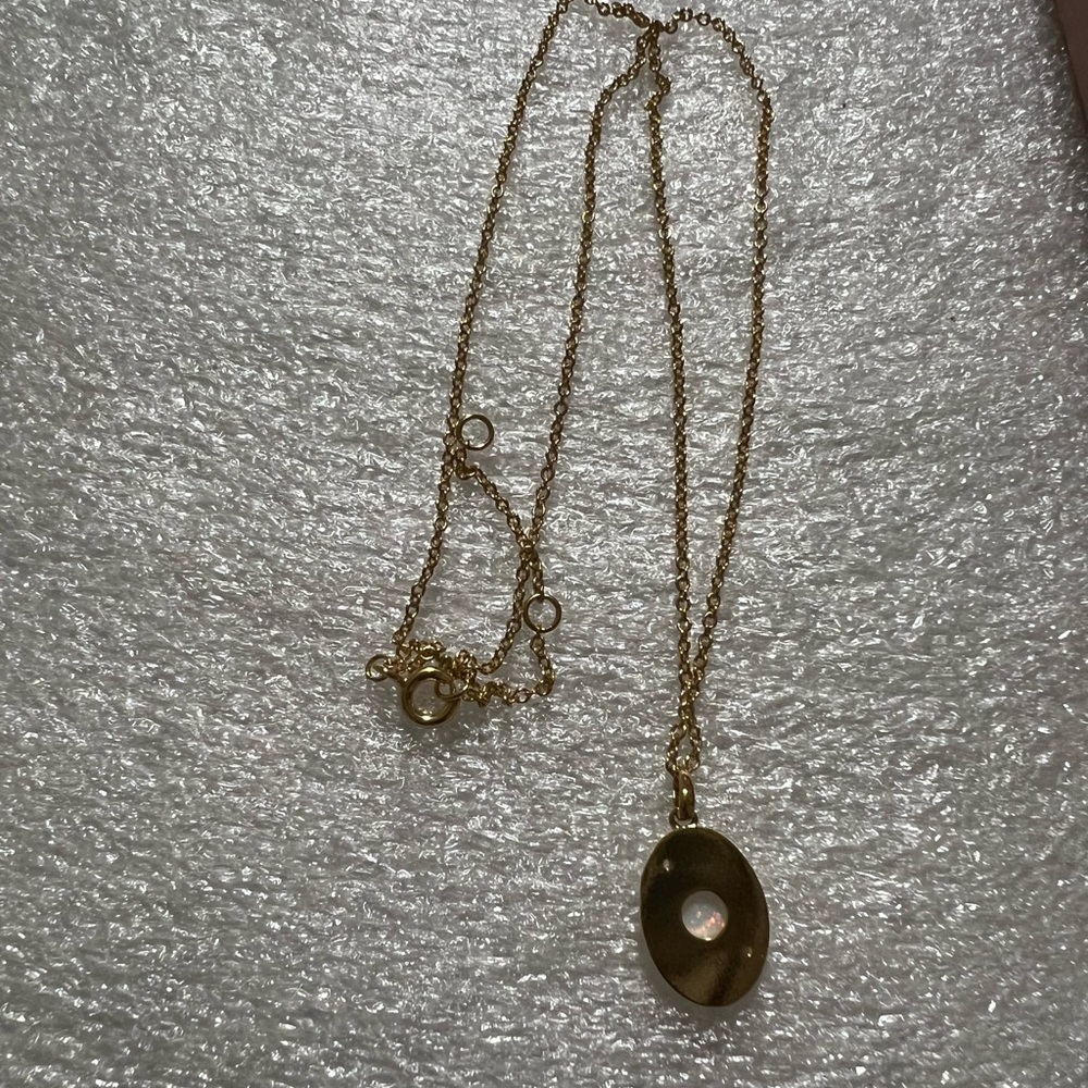 Local Electric Gold with Opal beautiful Necklace NIOB - Picture 14 of 16
